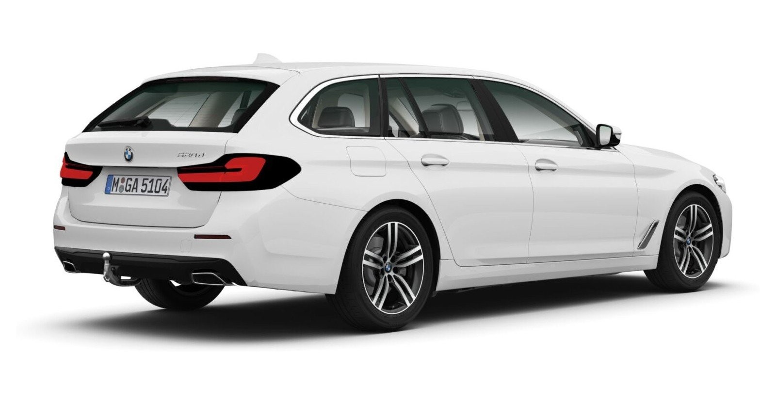 BMW BMW 5er in Weiß von hinten BMW BMW 5er in Weiß von hinten