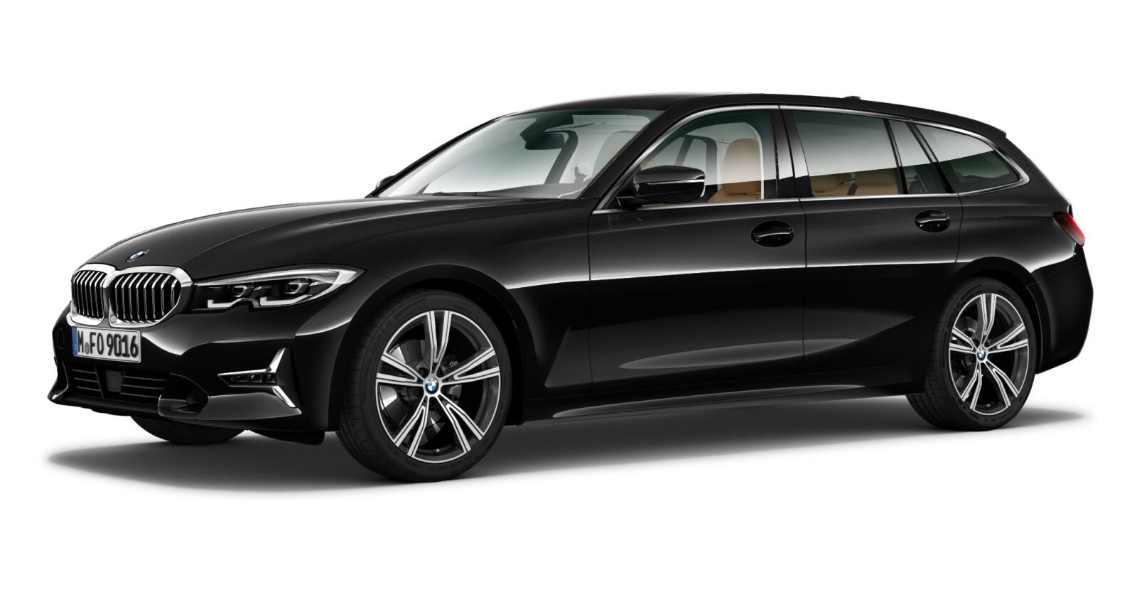 BMW BMW 3er in Schwarz von vorne BMW BMW 3er in Schwarz von vorne