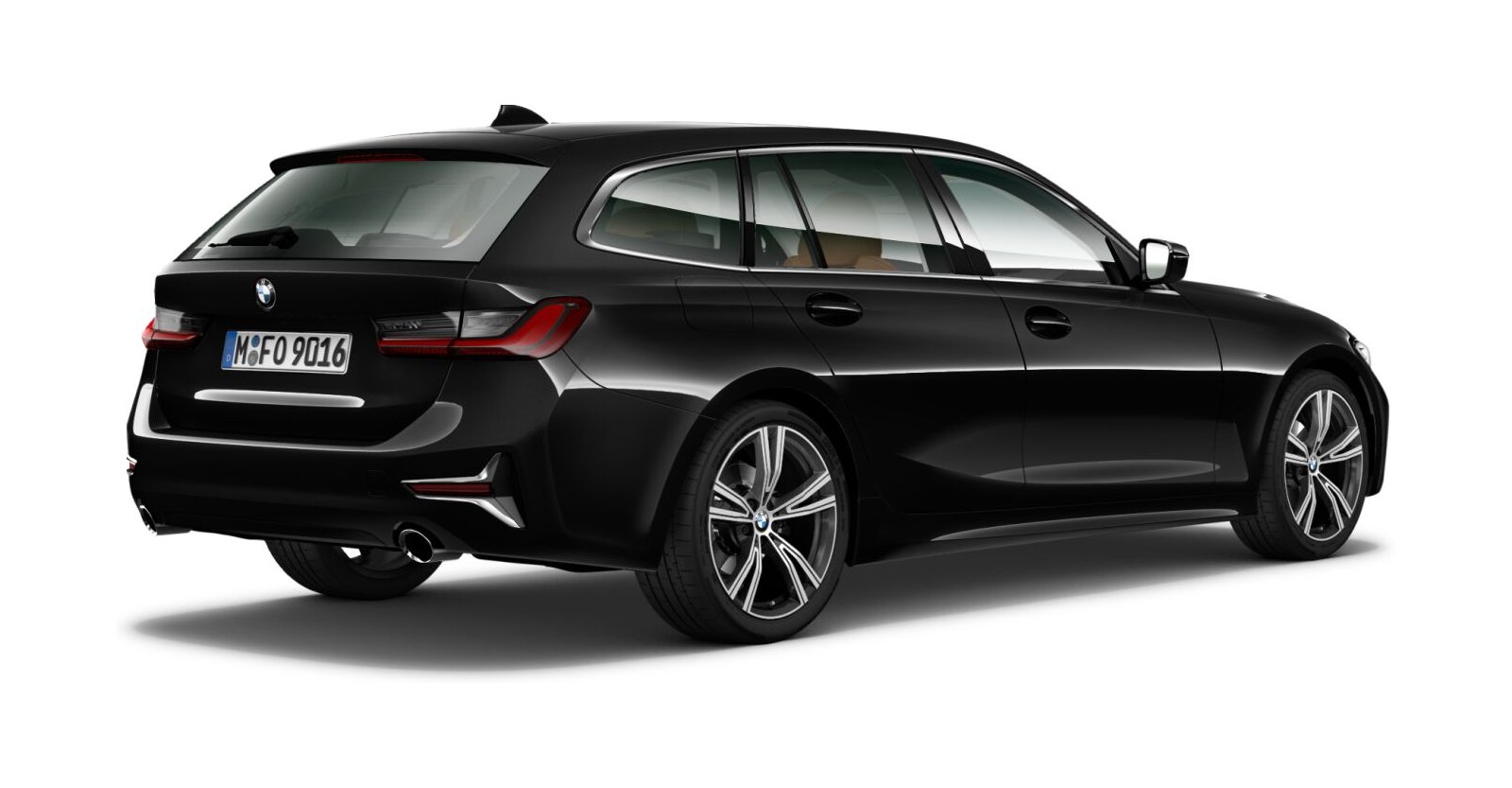 BMW BMW 3er in Schwarz von hinten BMW BMW 3er in Schwarz von hinten