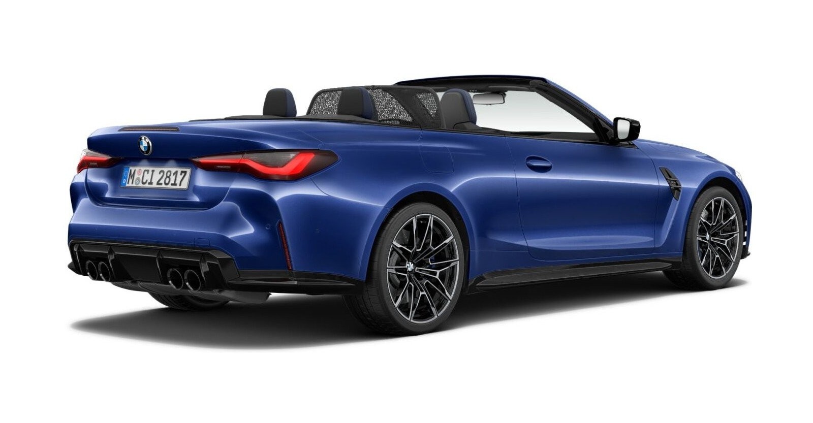 BMW BMW M in Blau von hinten
