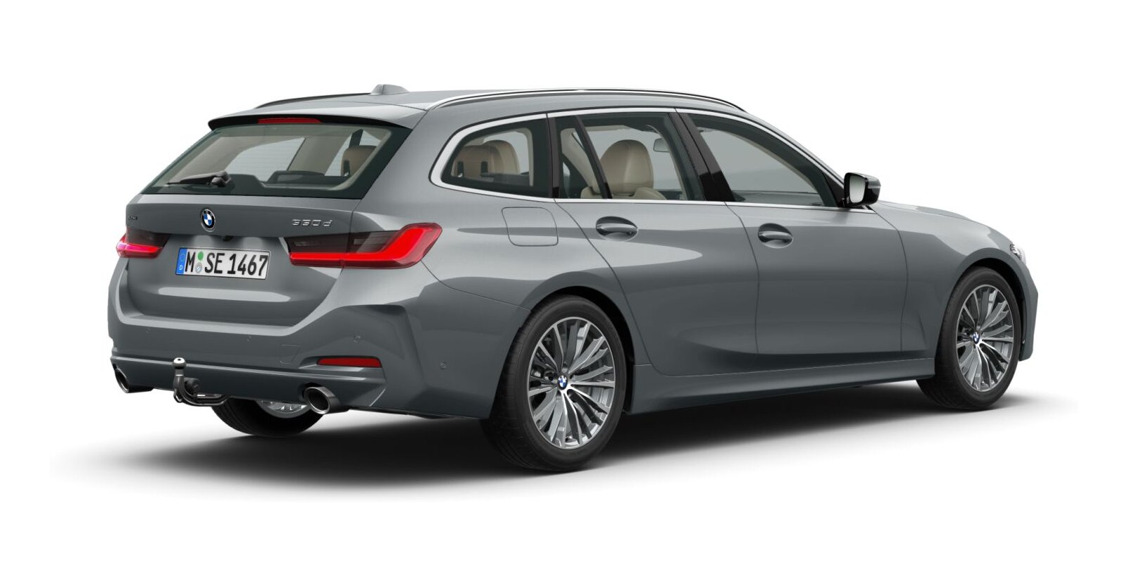BMW BMW 3er in Grau von hinten BMW BMW 3er in Grau von hinten