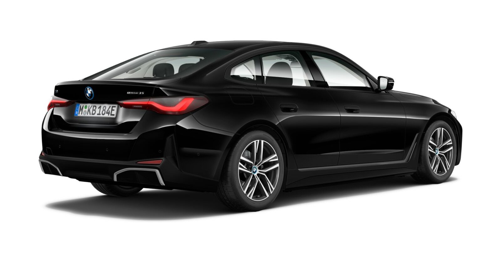 BMW BMW I in Schwarz von hinten
