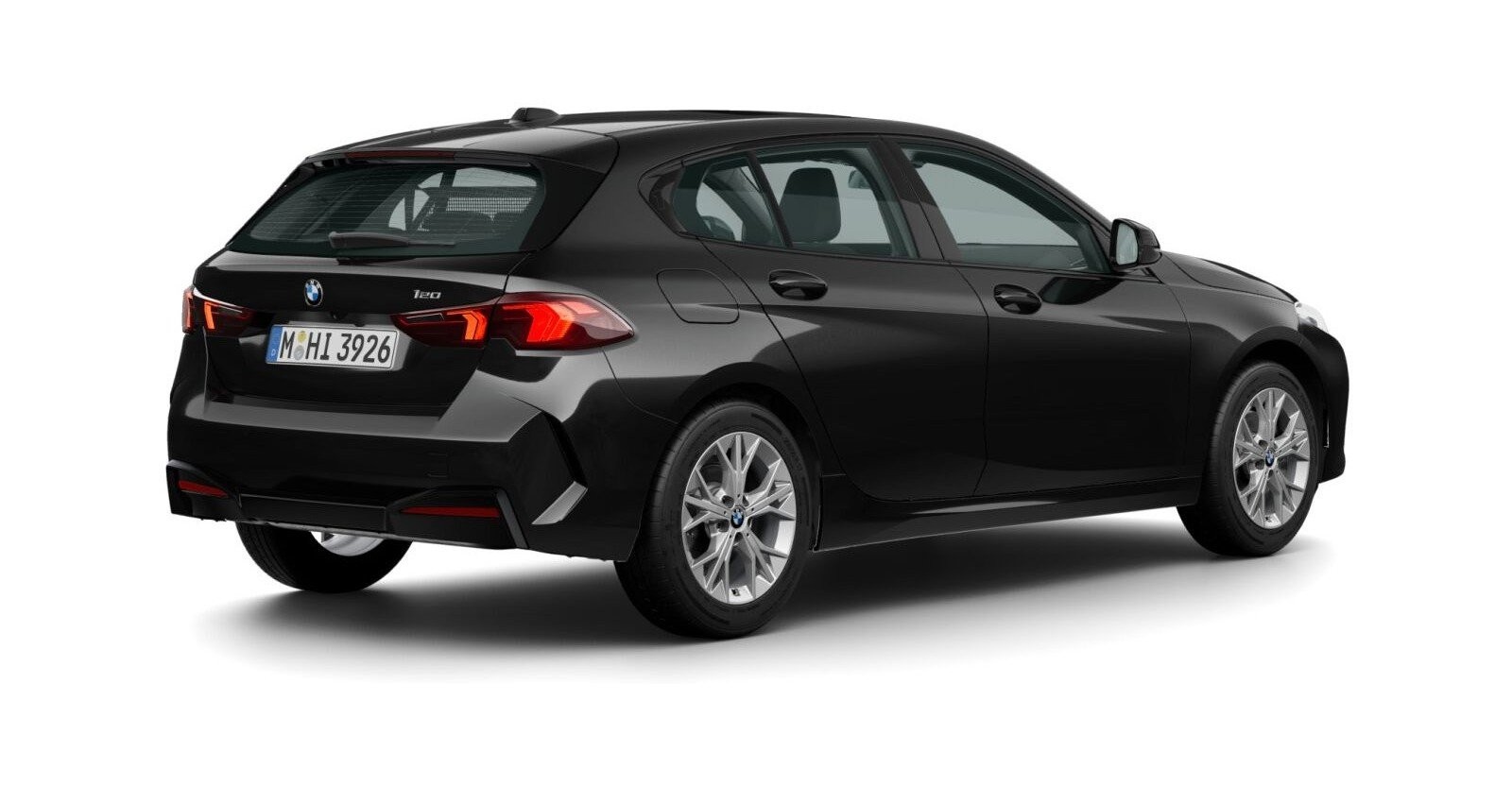BMW BMW 1er in Schwarz von hinten BMW BMW 1er in Schwarz von hinten