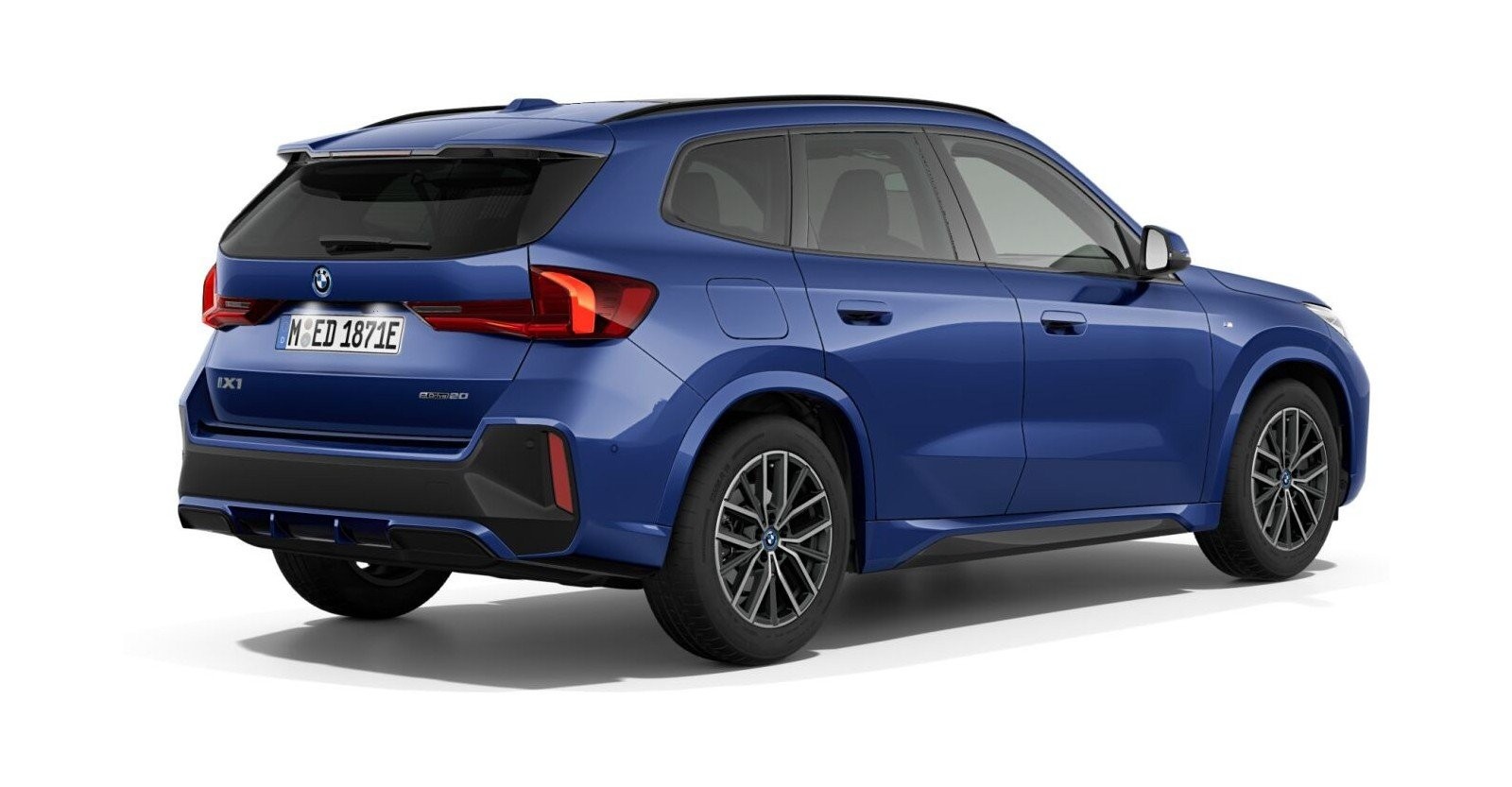 BMW BMW I in Blau von hinten