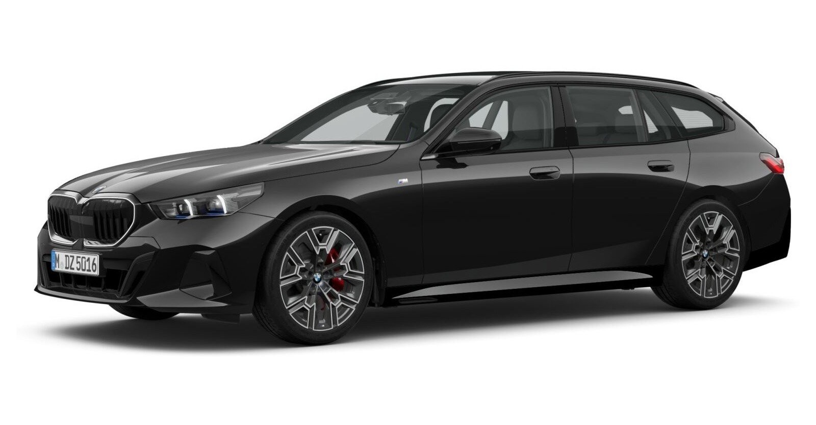 BMW 540d xDrive Touring in Schwarz von vorne BMW 540d xDrive Touring in Schwarz von vorne