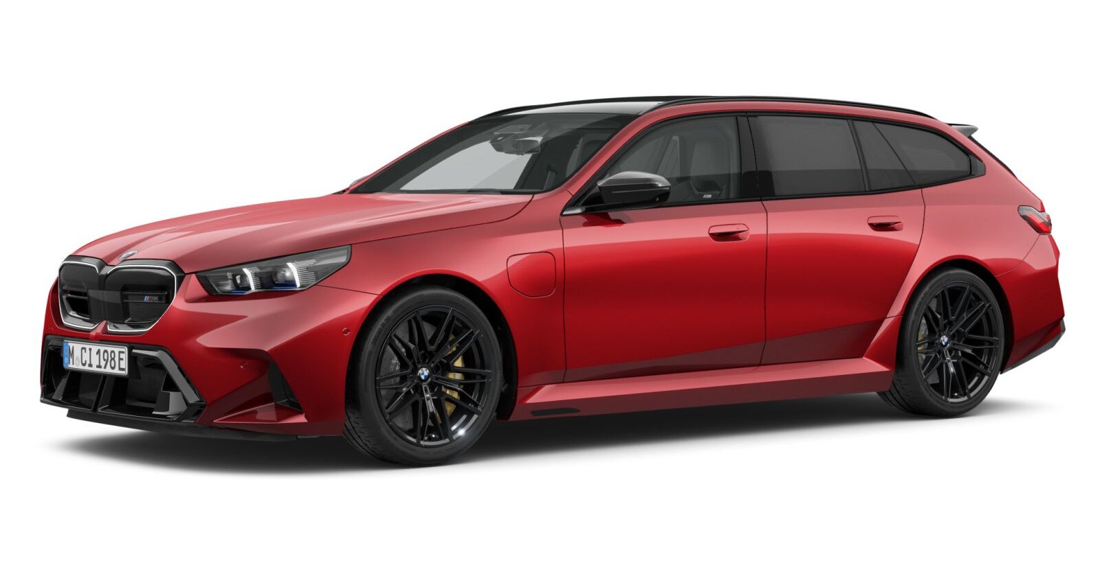 BMW M5 Touring in Rot von vorne
