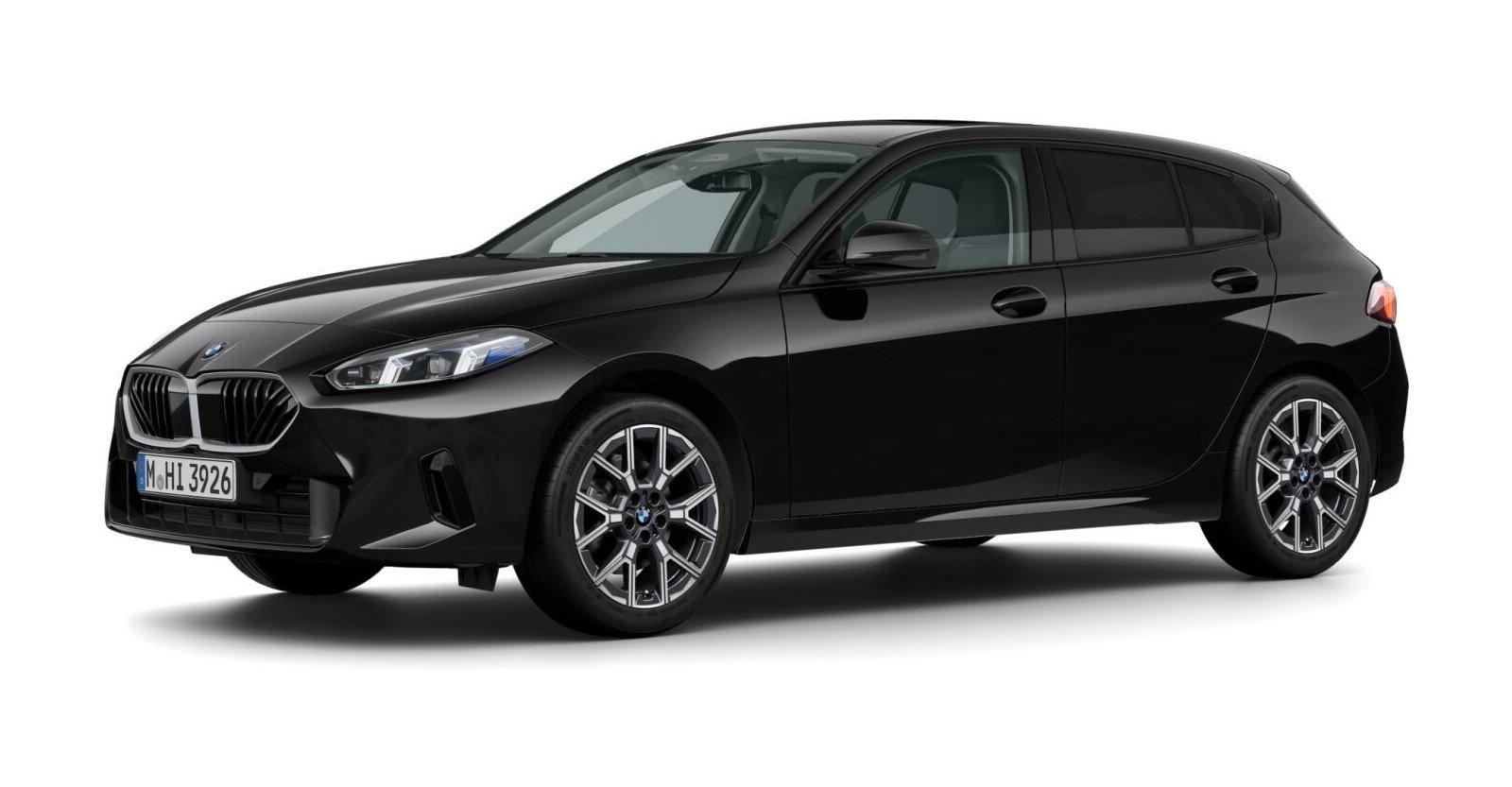 BMW BMW 1er in Schwarz von vorne BMW BMW 1er in Schwarz von vorne