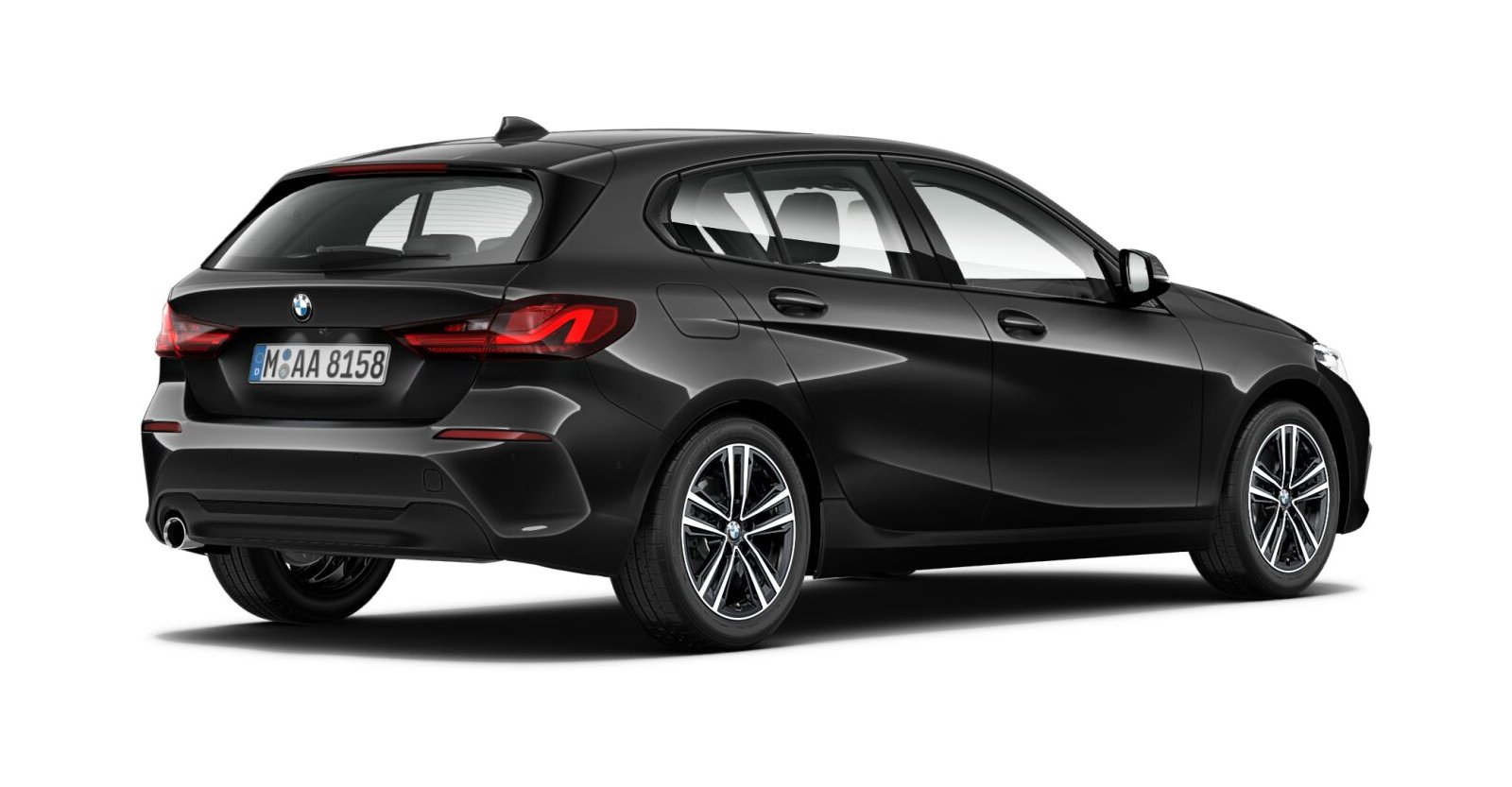 BMW BMW 1er in Schwarz von hinten BMW BMW 1er in Schwarz von hinten