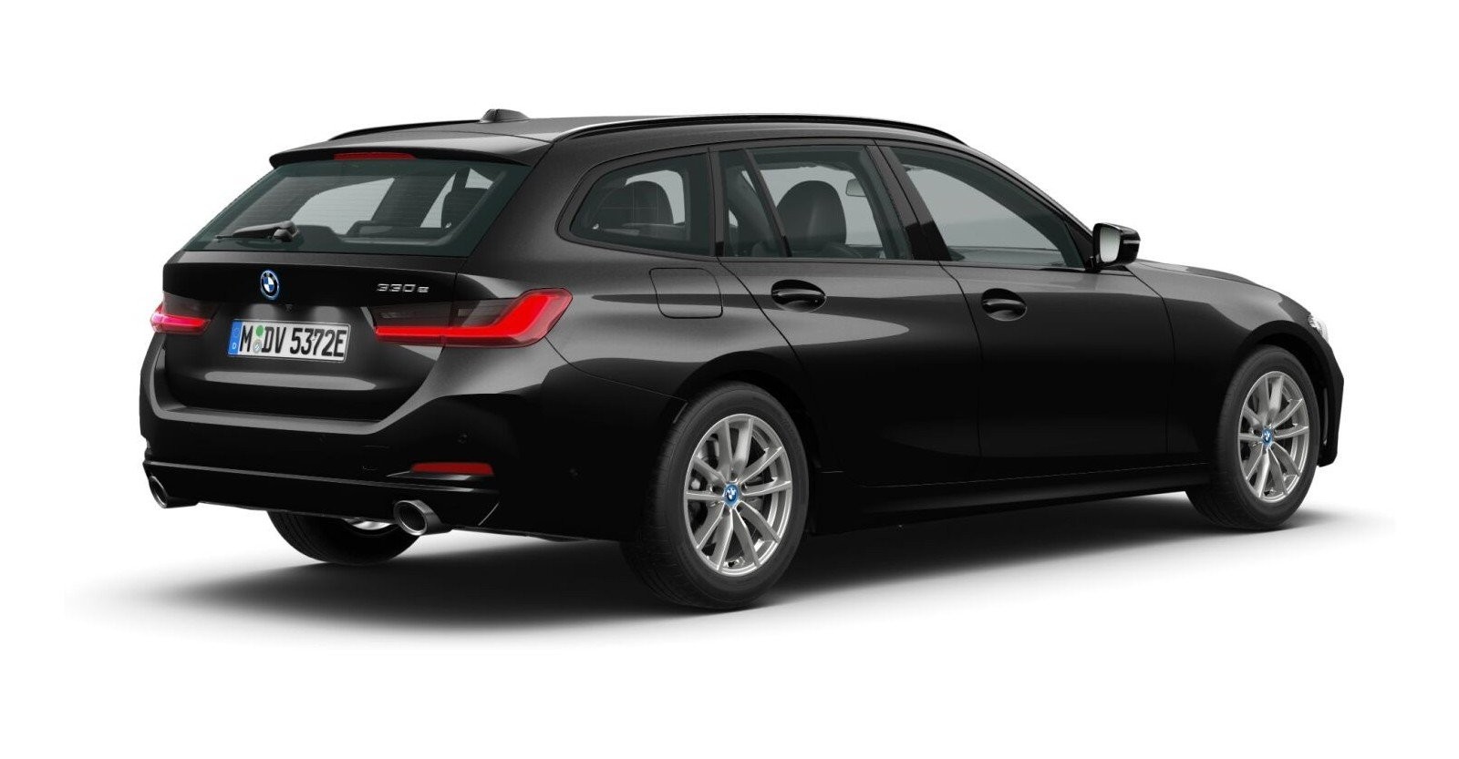 BMW BMW 3er in Schwarz von hinten BMW BMW 3er in Schwarz von hinten