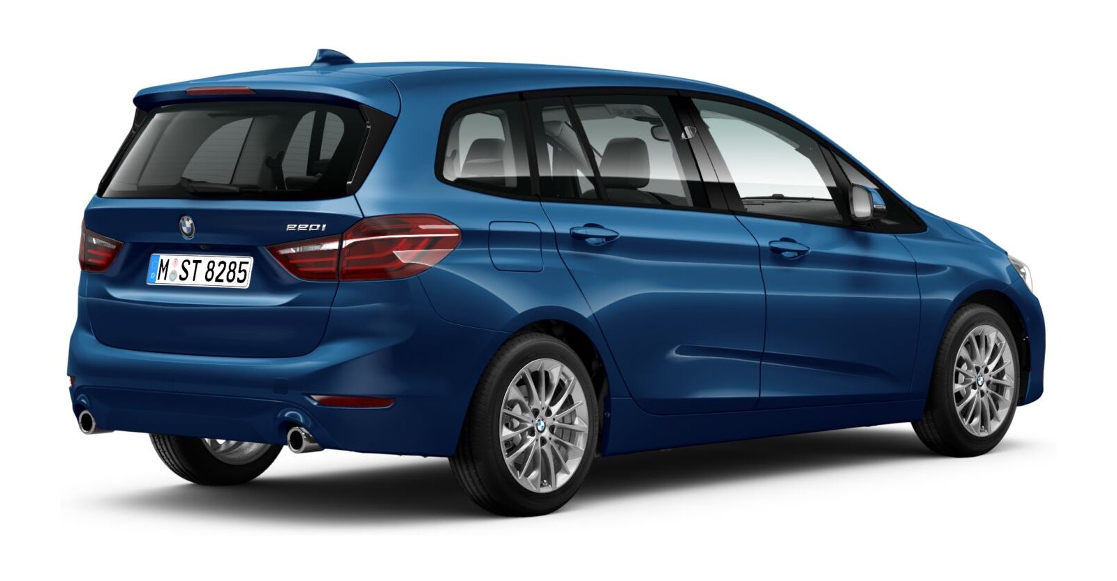 BMW BMW 2er in Blau von hinten BMW BMW 2er in Blau von hinten