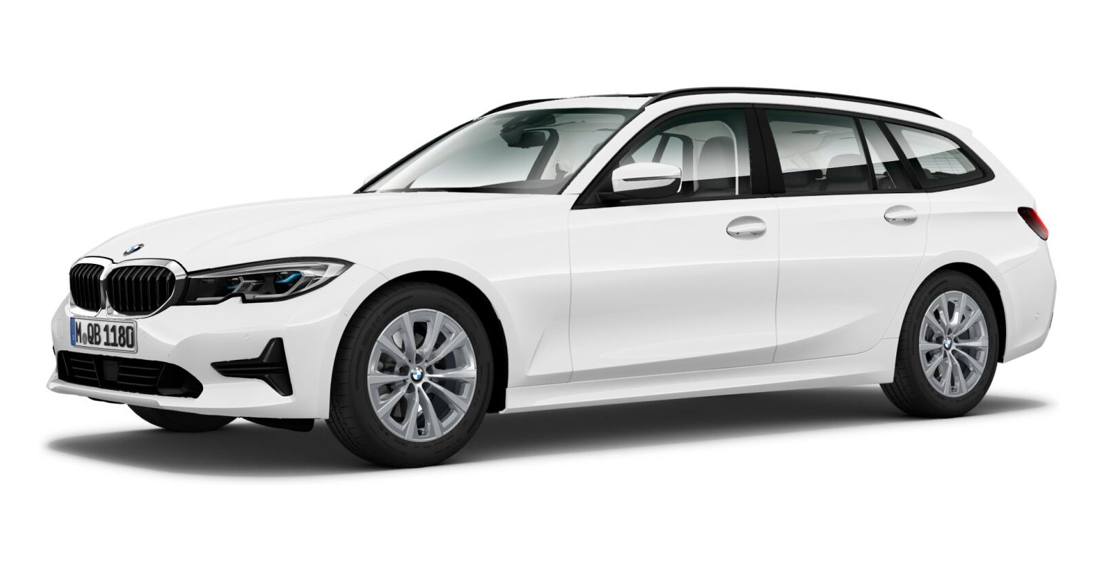 BMW 320d Touring in Weiß von vorne
