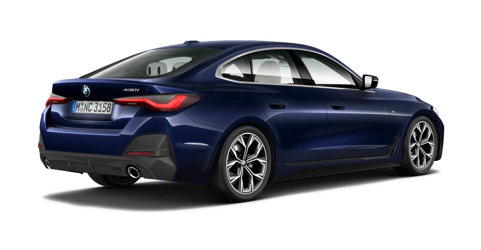 BMW BMW 4er in Blau von hinten BMW BMW 4er in Blau von hinten