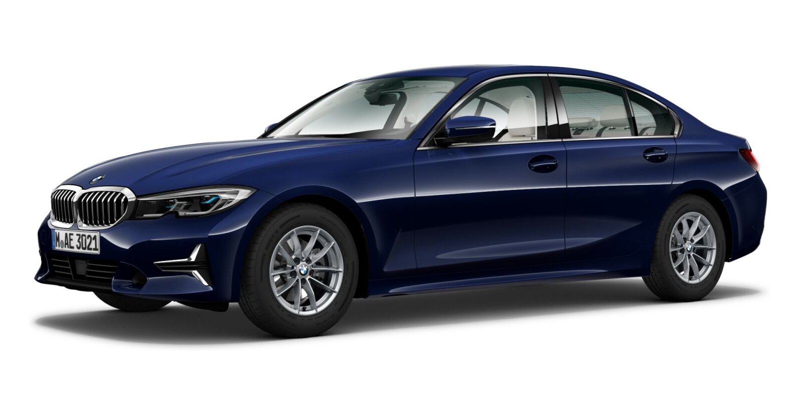 BMW BMW 3er in Blau von vorne BMW BMW 3er in Blau von vorne