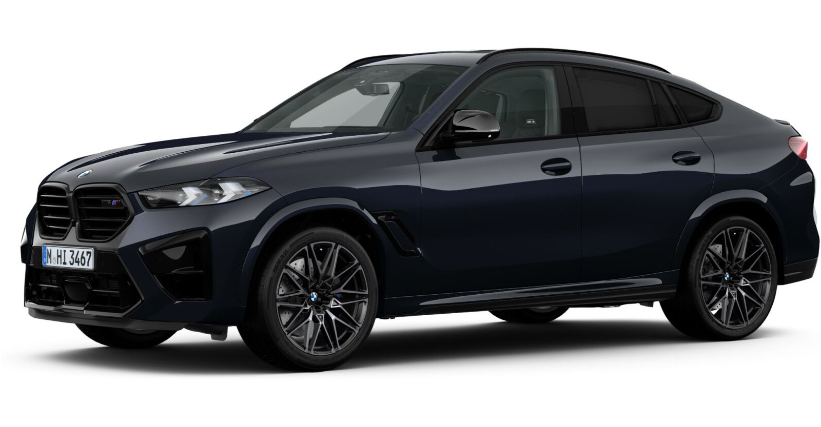 BMW X6 M in Schwarz von vorne BMW X6 M in Schwarz von vorne