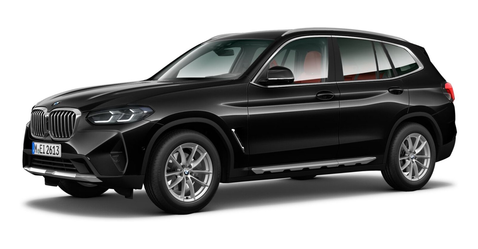 BMW X3 xDrive 20i in Schwarz von vorne BMW X3 xDrive 20i in Schwarz von vorne