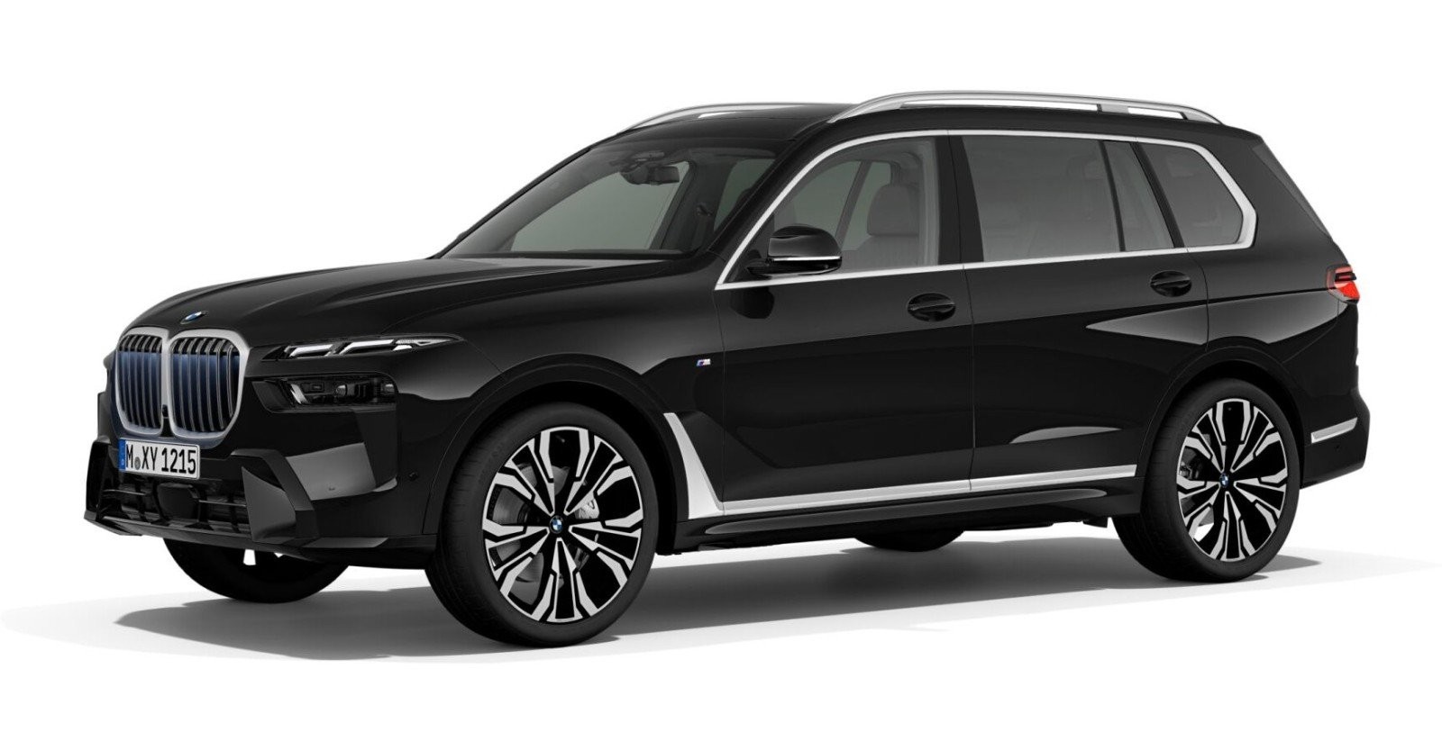 BMW X7 xDrive40d in Schwarz von vorne BMW X7 xDrive40d in Schwarz von vorne
