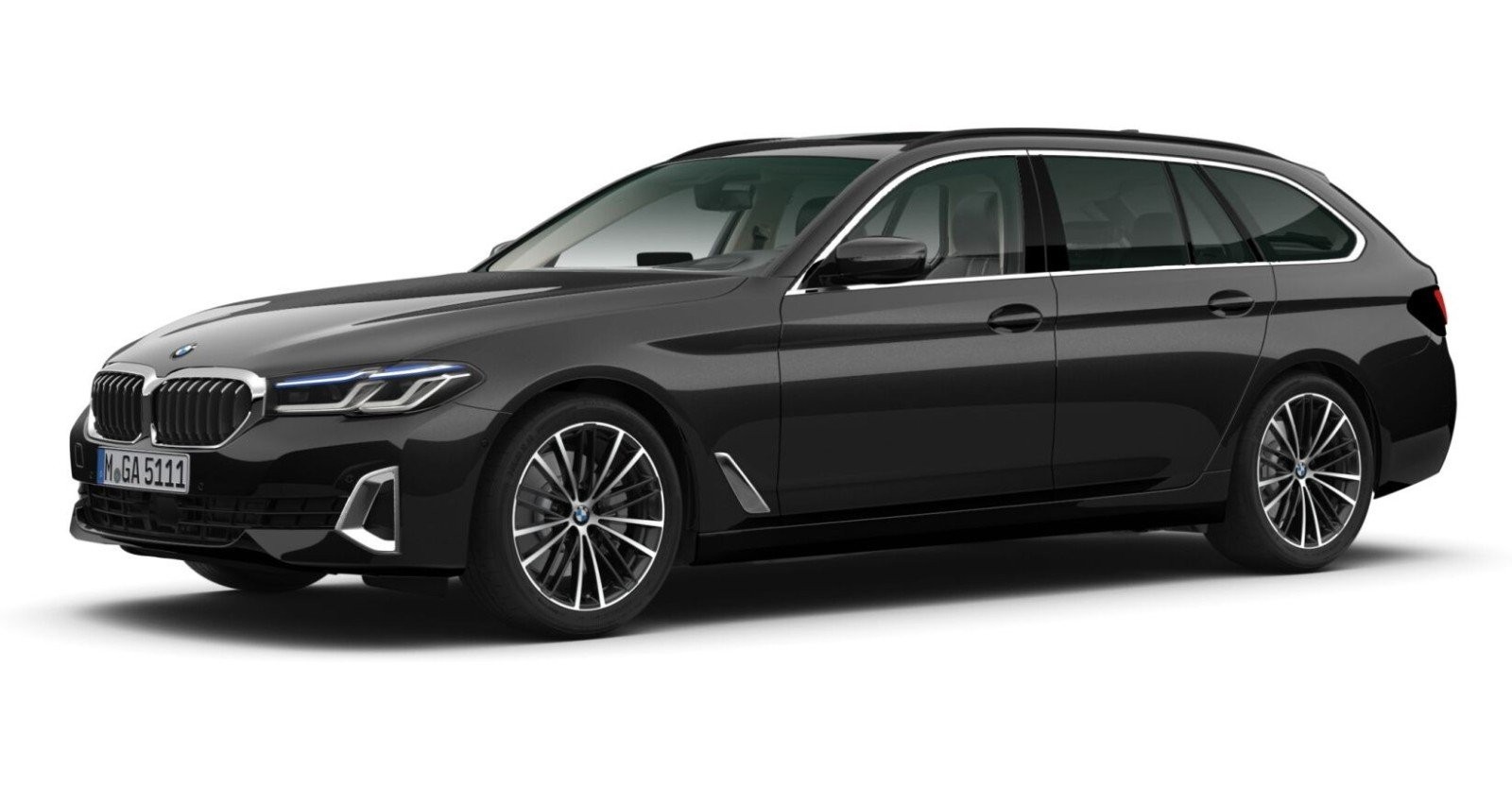 BMW BMW 5er in Schwarz von vorne BMW BMW 5er in Schwarz von vorne