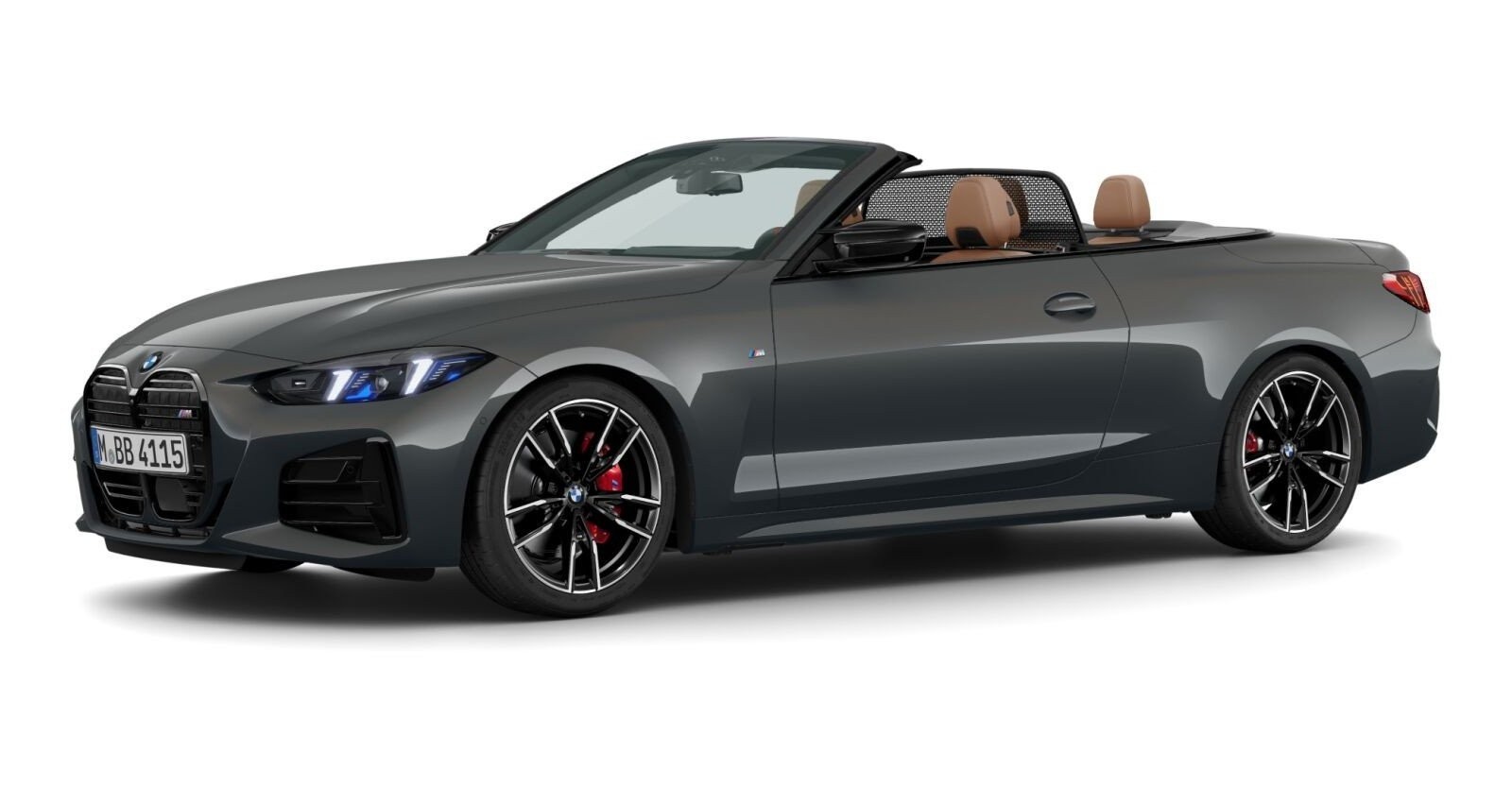 BMW M440i xDrive Cabrio in Grau von vorne BMW M440i xDrive Cabrio in Grau von vorne