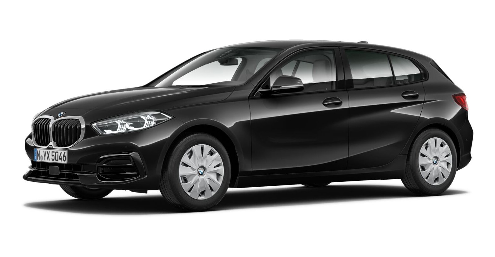 BMW BMW 1er in Schwarz von vorne BMW BMW 1er in Schwarz von vorne