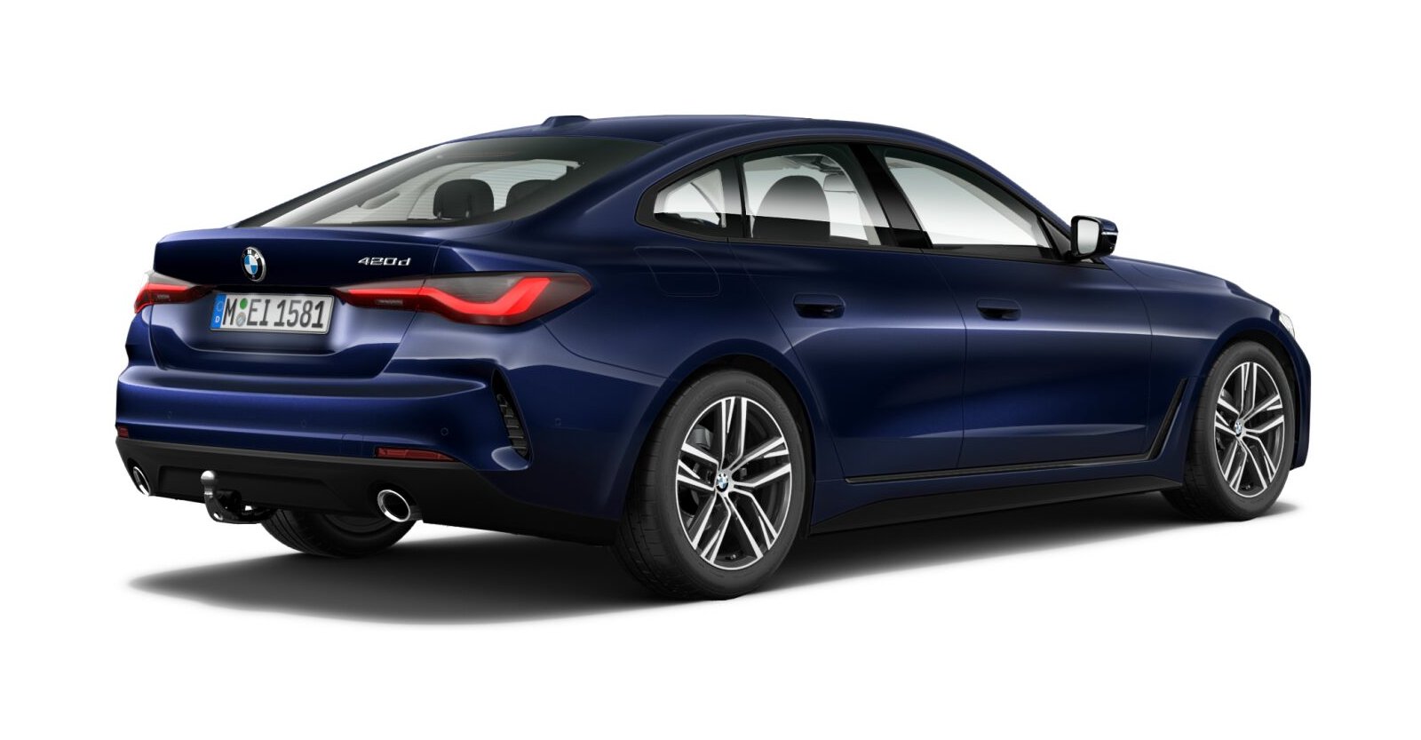 BMW BMW 4er in Blau von hinten BMW BMW 4er in Blau von hinten