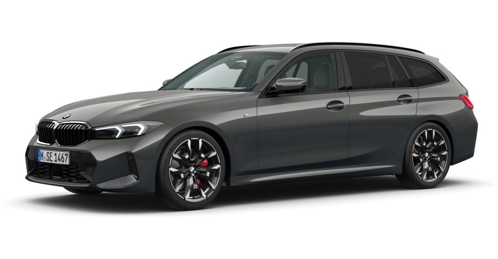 BMW 330d xDrive Touring in Grau von vorne BMW 330d xDrive Touring in Grau von vorne