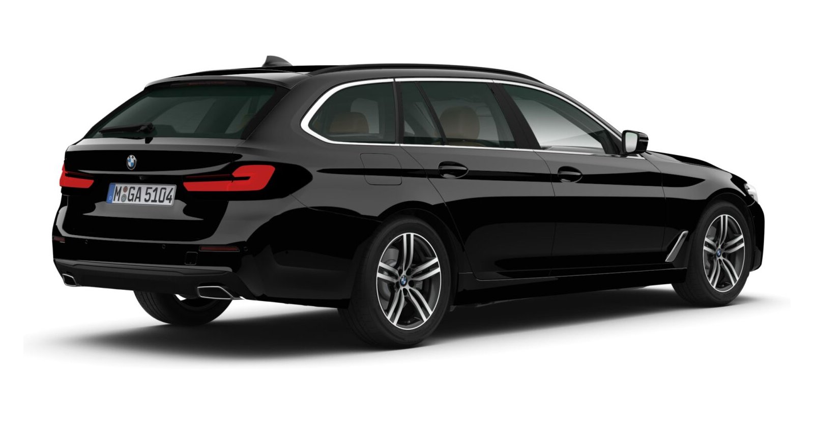 BMW BMW 5er in Schwarz von hinten BMW BMW 5er in Schwarz von hinten