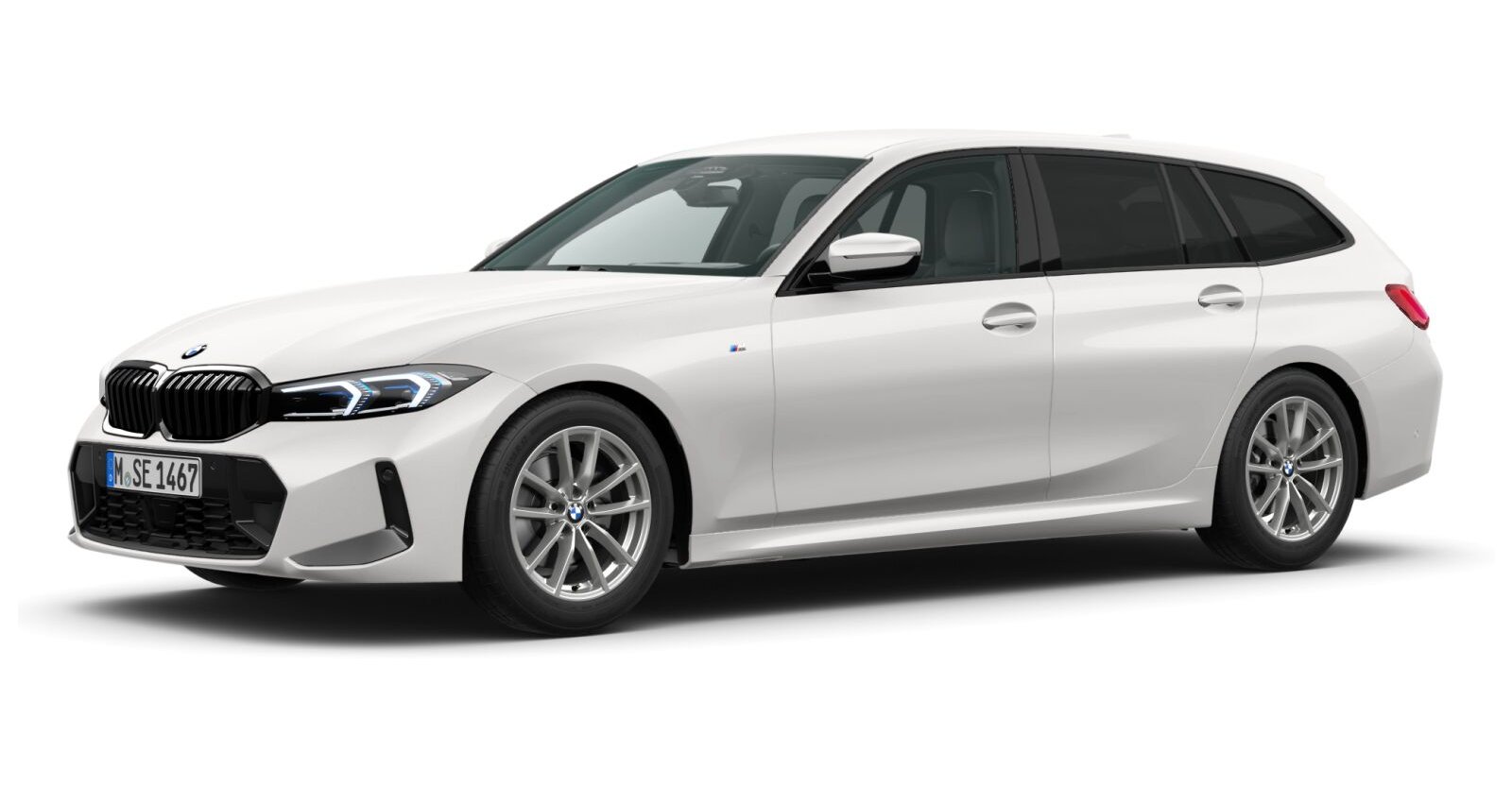 BMW BMW 3er in Weiß von vorne BMW BMW 3er in Weiß von vorne