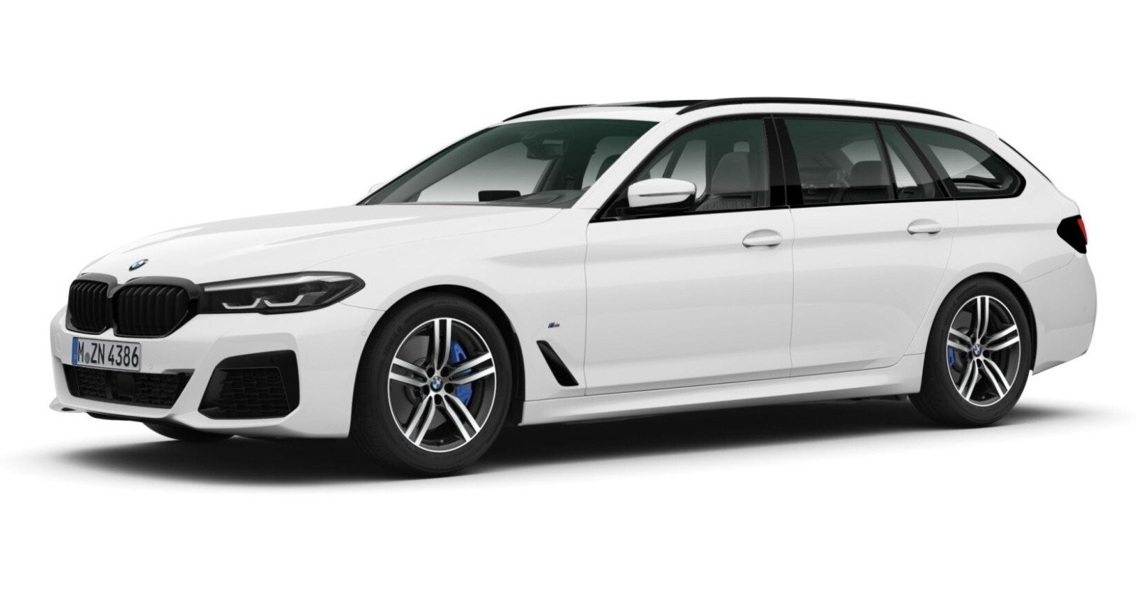 BMW BMW 5er in Weiß von vorne BMW BMW 5er in Weiß von vorne