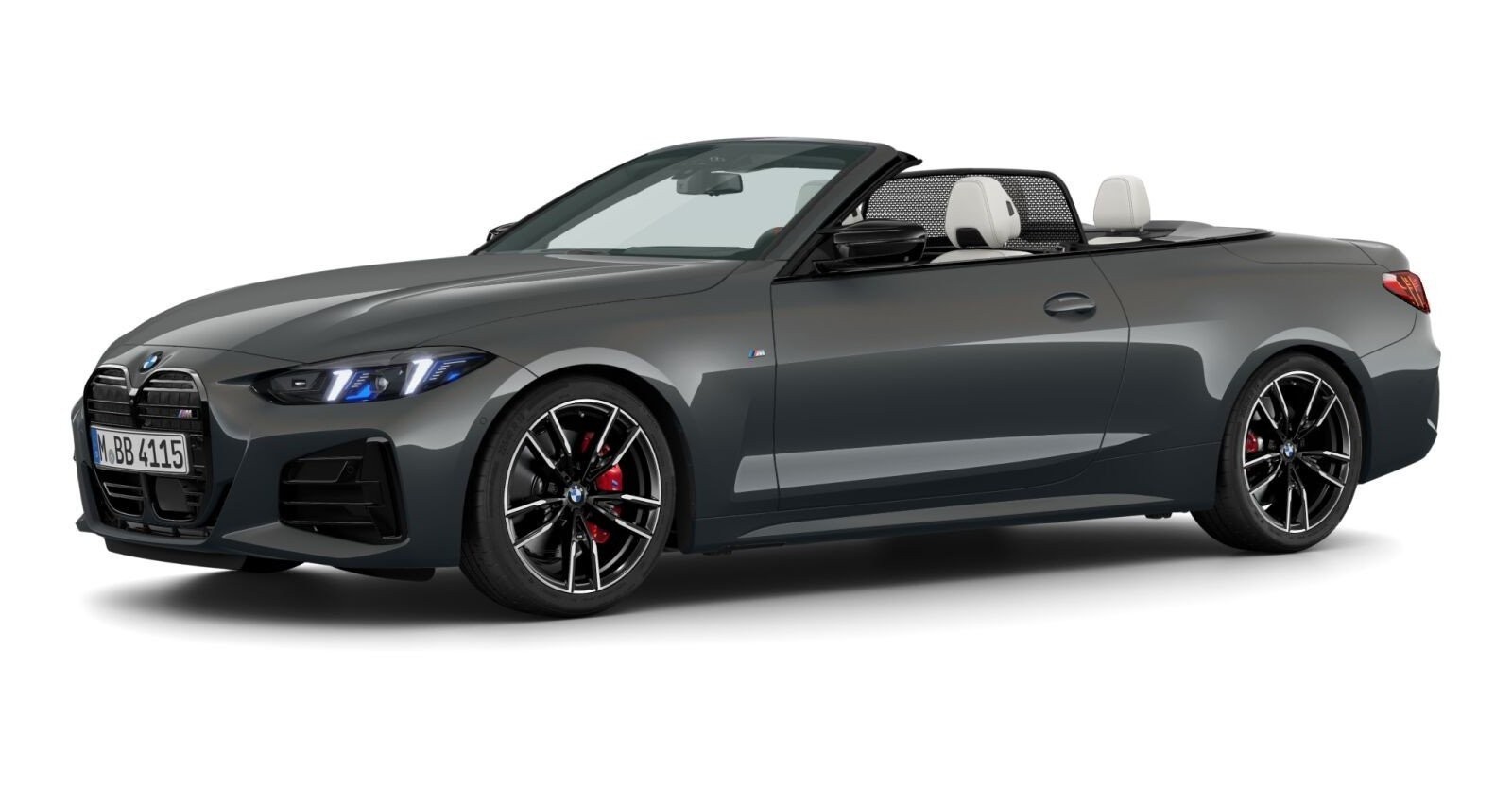 BMW M440i xDrive Cabrio in Grau von vorne BMW M440i xDrive Cabrio in Grau von vorne
