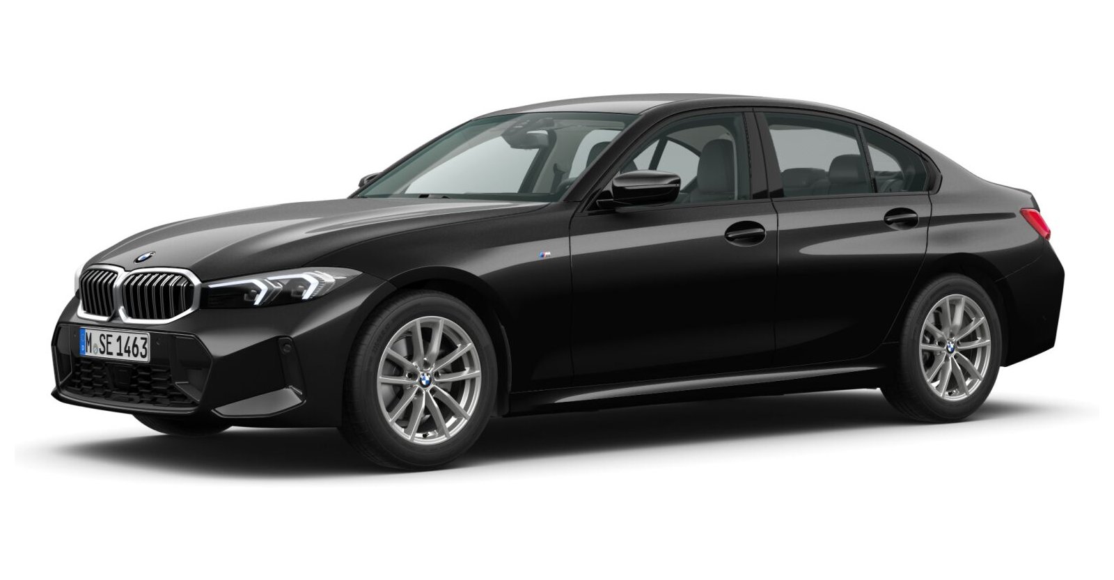 BMW BMW 3er in Schwarz von vorne BMW BMW 3er in Schwarz von vorne