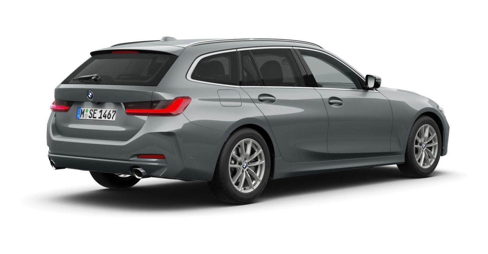 BMW BMW 3er in Grau von hinten BMW BMW 3er in Grau von hinten