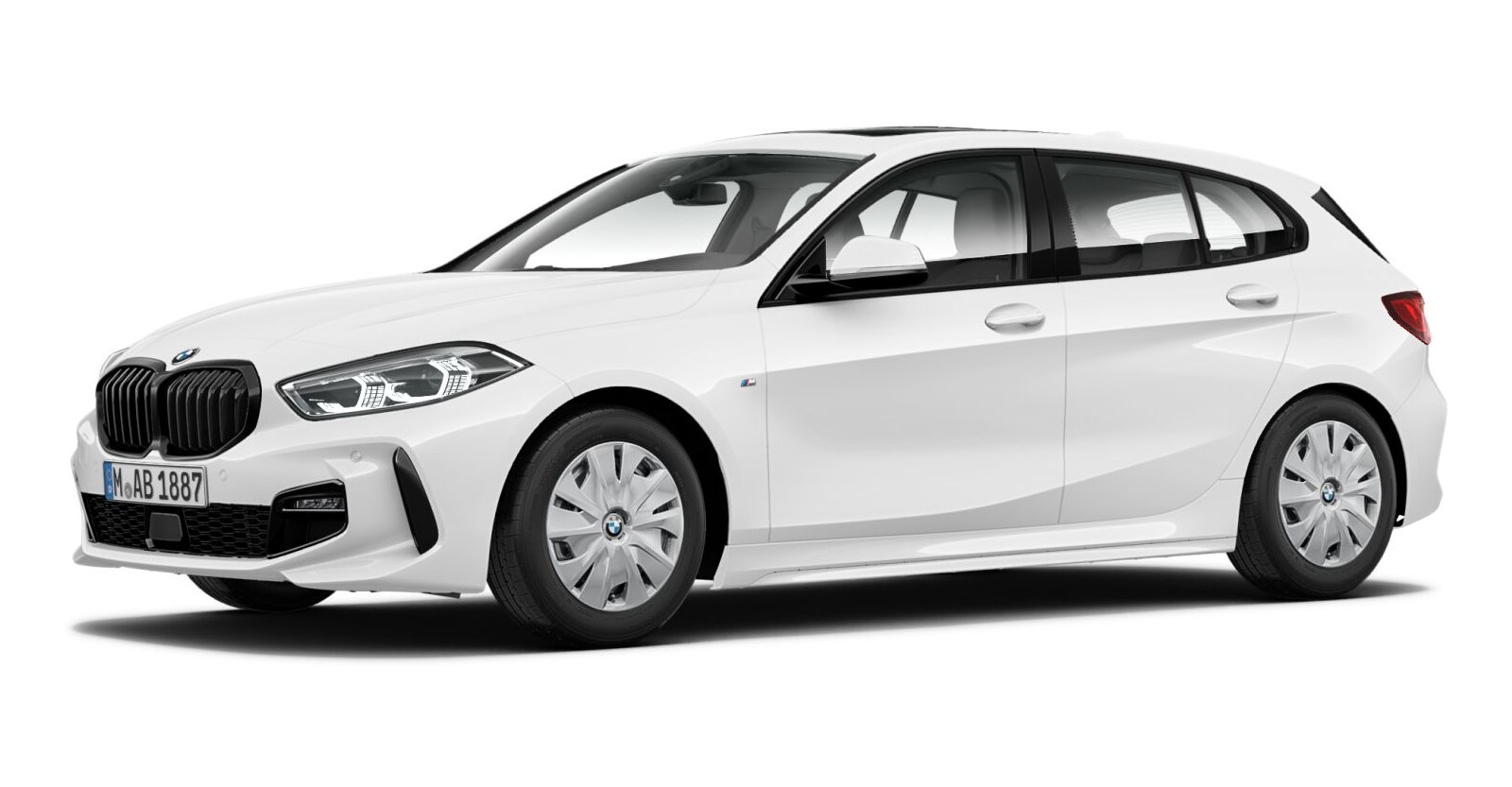 BMW BMW 1er in Weiß von vorne BMW BMW 1er in Weiß von vorne