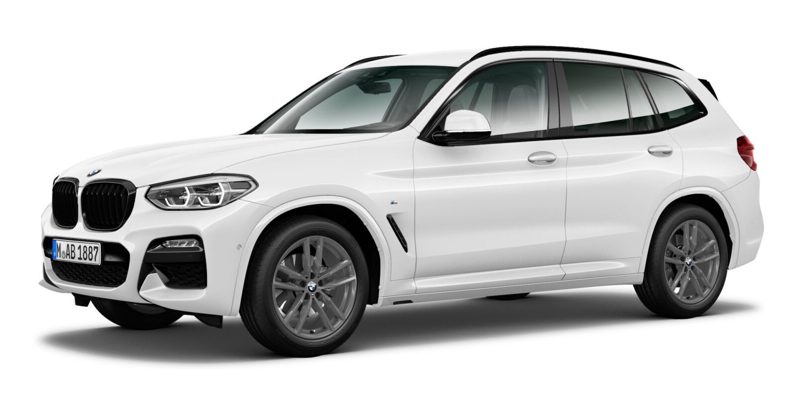 BMW X3 xDrive20d in Weiß von vorne