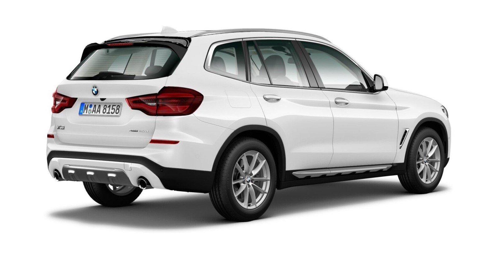 BMW BMW X in Weiß von hinten BMW BMW X in Weiß von hinten