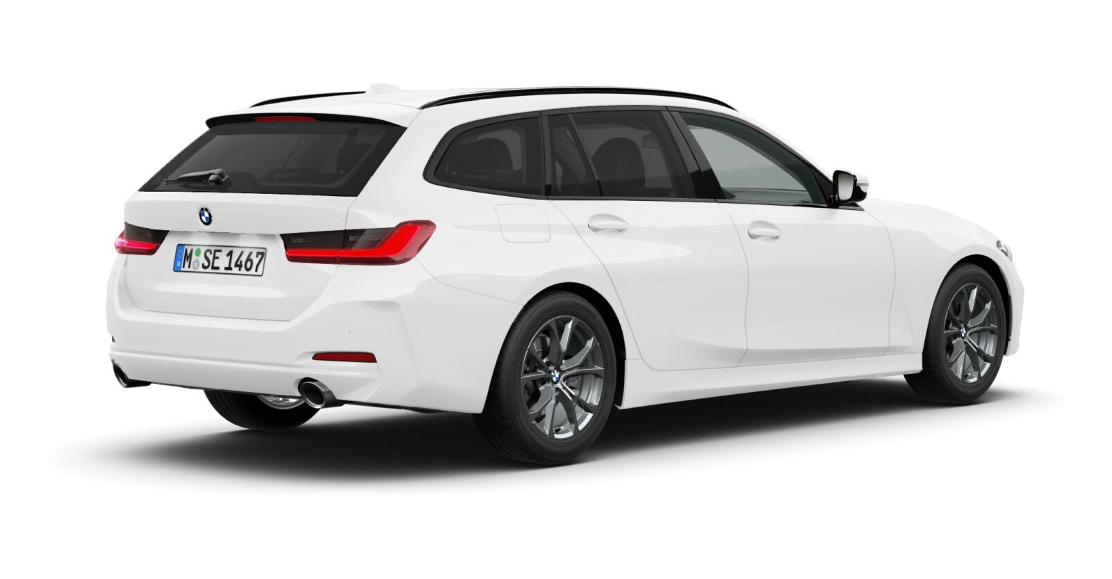 BMW BMW 3er in Weiß von hinten BMW BMW 3er in Weiß von hinten