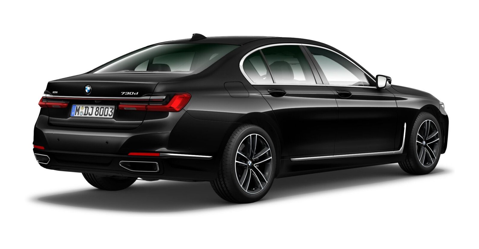 BMW BMW 7er in Schwarz von hinten BMW BMW 7er in Schwarz von hinten
