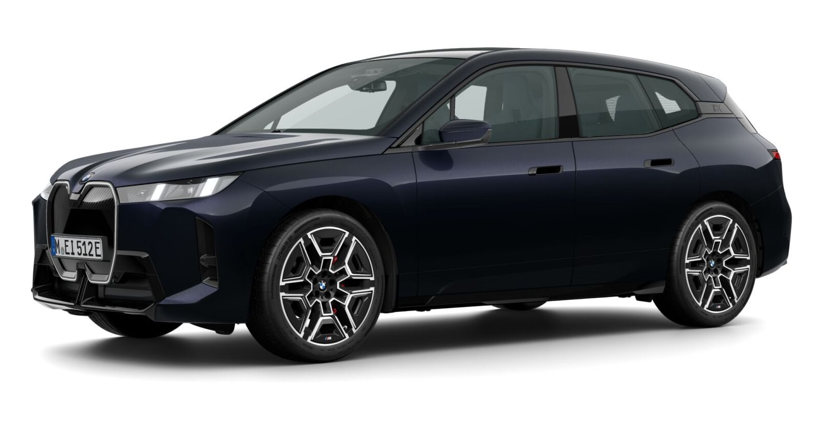BMW iX xDrive60 in Schwarz von vorne