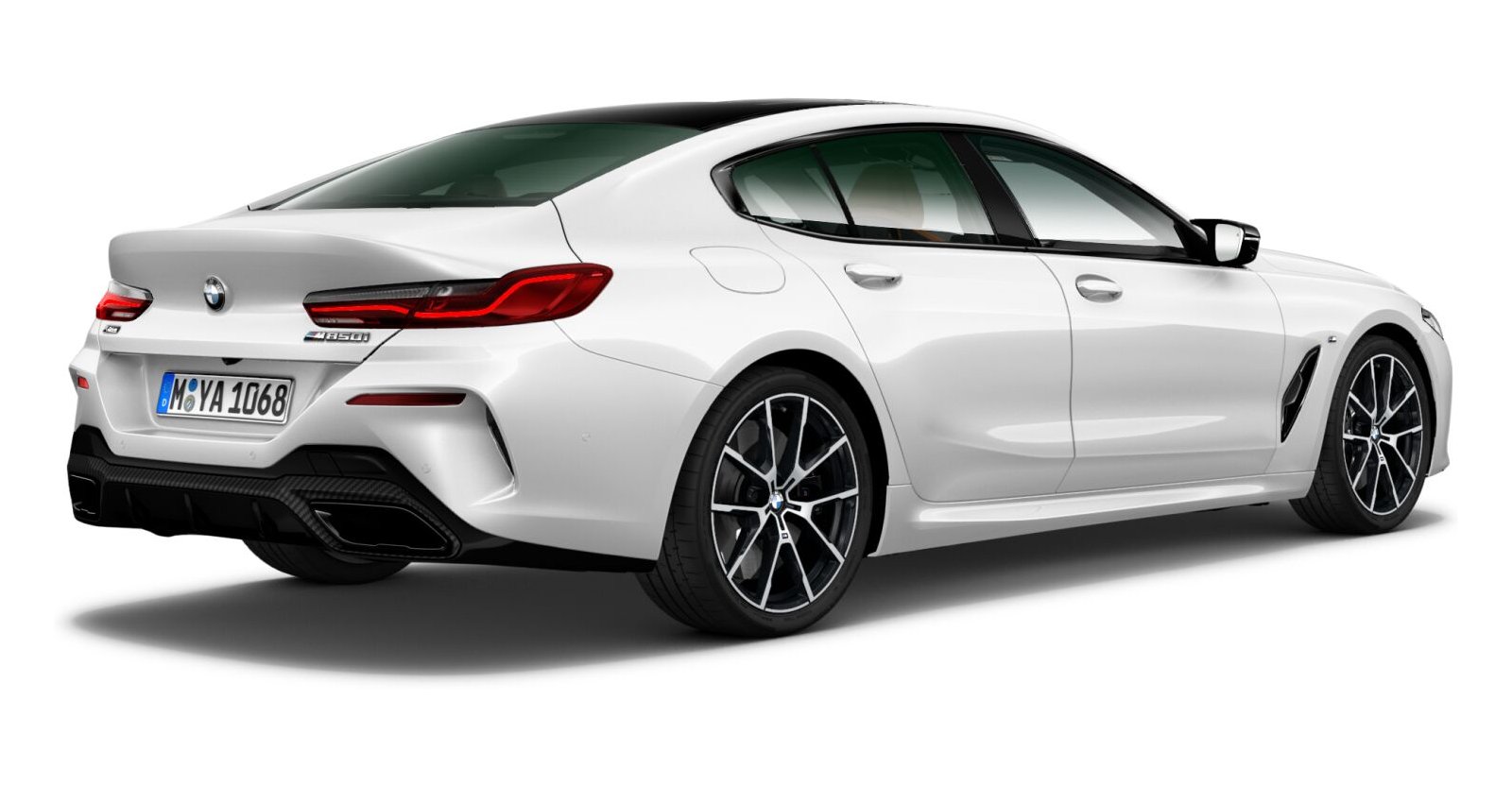 BMW BMW 8er in Weiß von hinten BMW BMW 8er in Weiß von hinten
