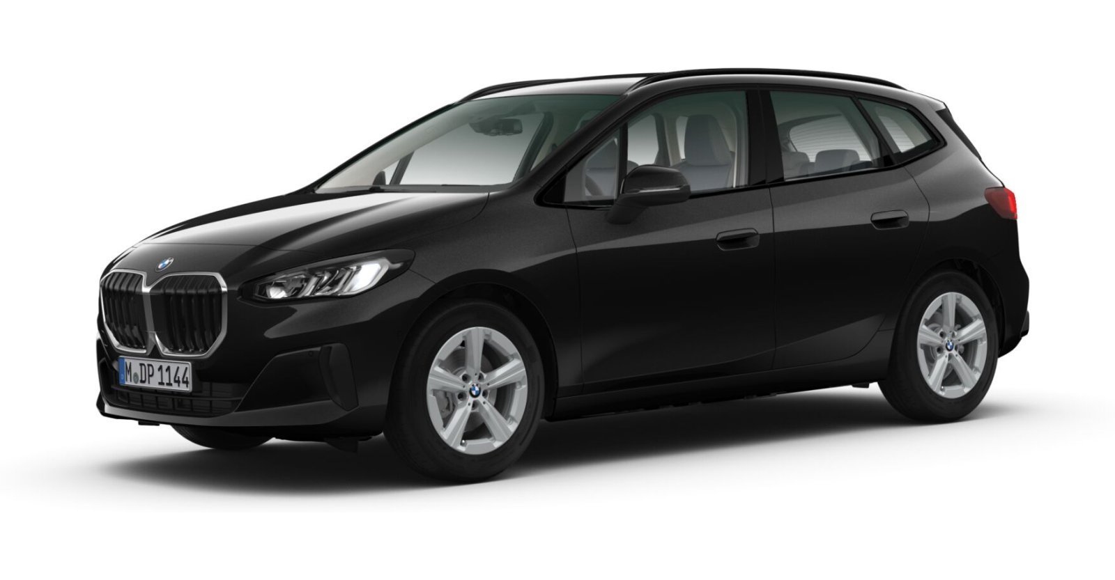 BMW 220i Active Tourer in Schwarz von vorne BMW 220i Active Tourer in Schwarz von vorne