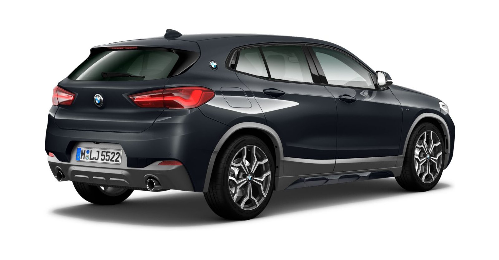 BMW BMW X in Grau von hinten BMW BMW X in Grau von hinten