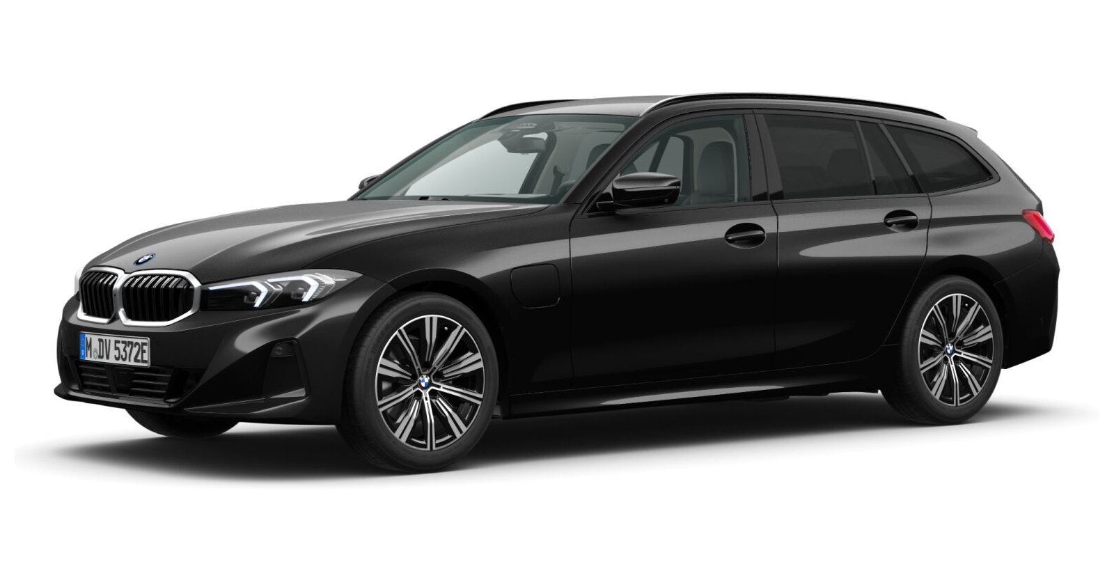 BMW BMW 3er in Schwarz von vorne BMW BMW 3er in Schwarz von vorne