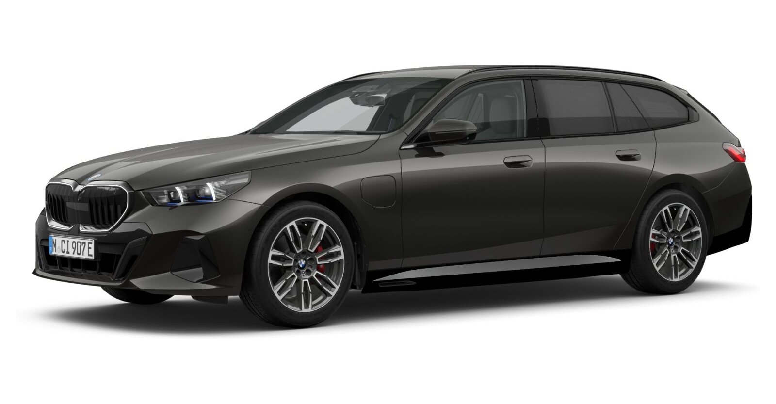 BMW 530e xDrive Touring in Grau von vorne BMW 530e xDrive Touring in Grau von vorne