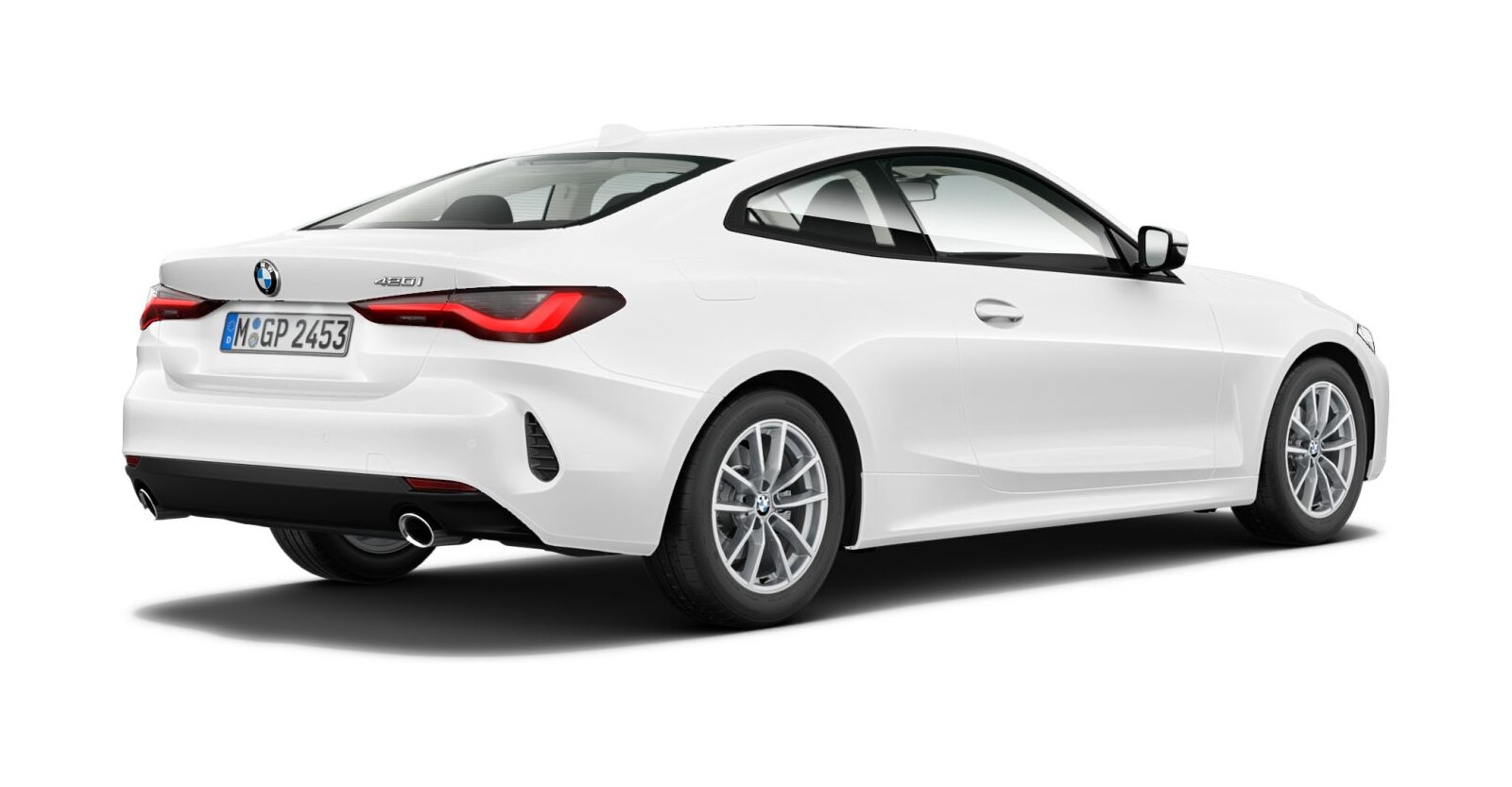 BMW BMW 4er in Weiß von hinten BMW BMW 4er in Weiß von hinten