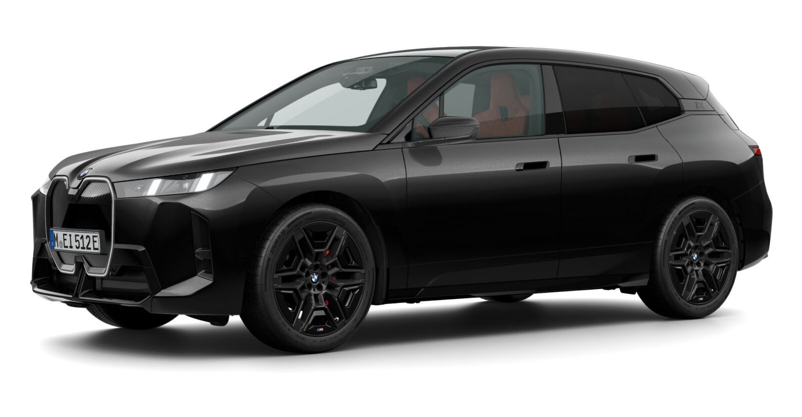 BMW iX xDrive60 in Schwarz von vorne