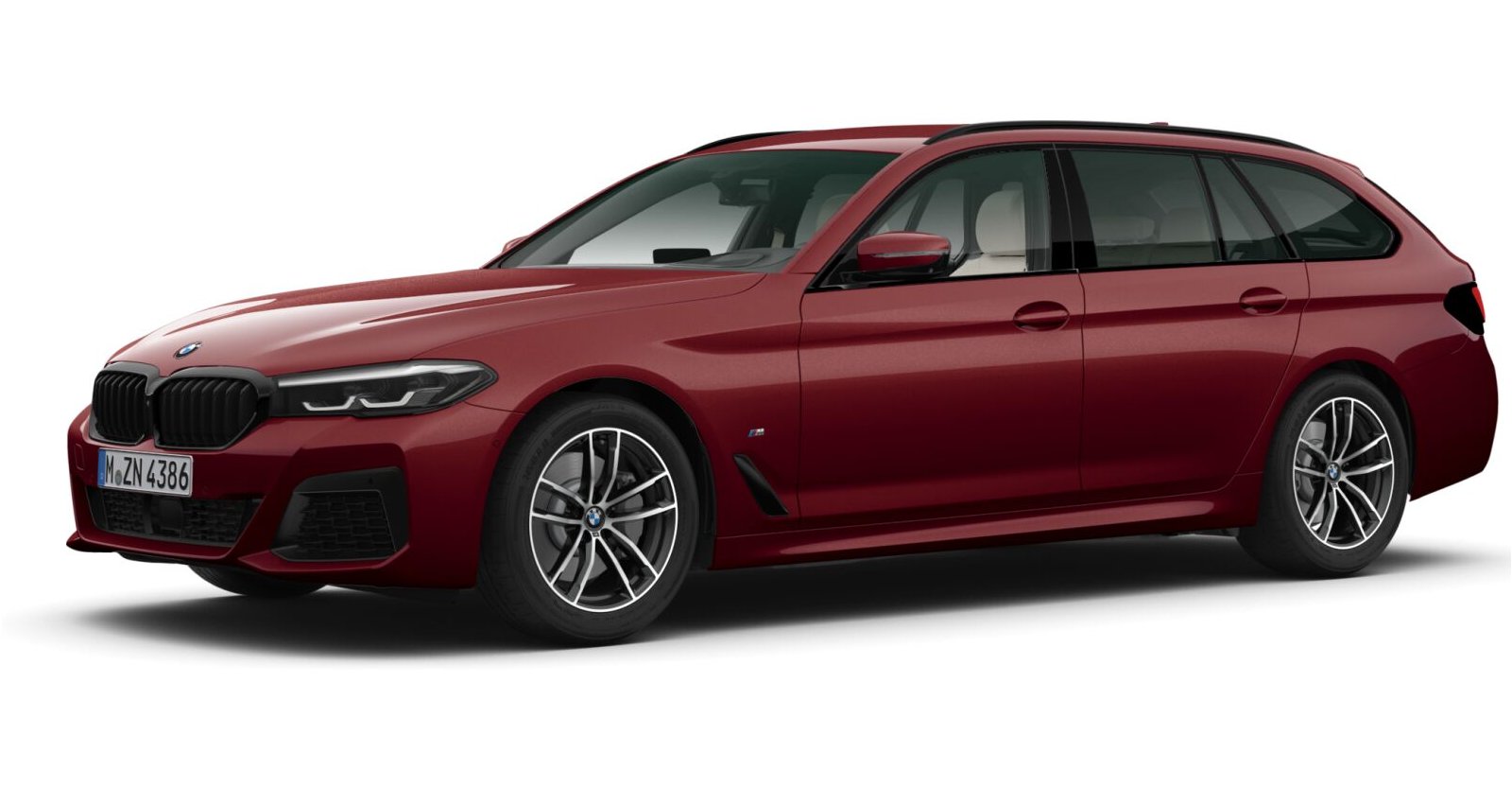 BMW BMW 5er in Rot von vorne BMW BMW 5er in Rot von vorne