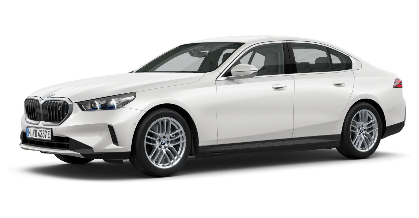 BMW i5 eDrive40 Limousine in Weiß von vorne BMW i5 eDrive40 Limousine in Weiß von vorne