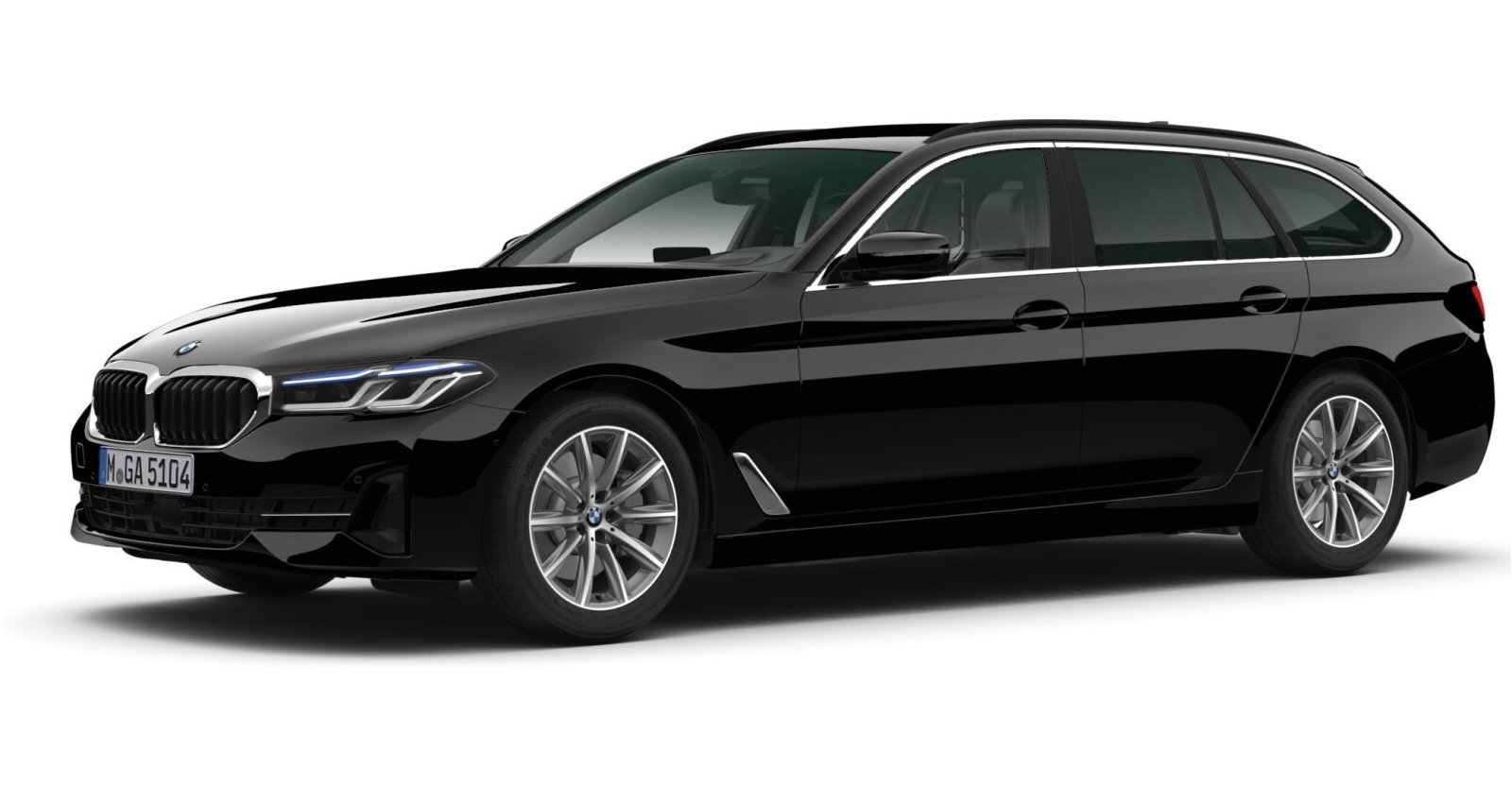 BMW BMW 5er in Schwarz von vorne BMW BMW 5er in Schwarz von vorne