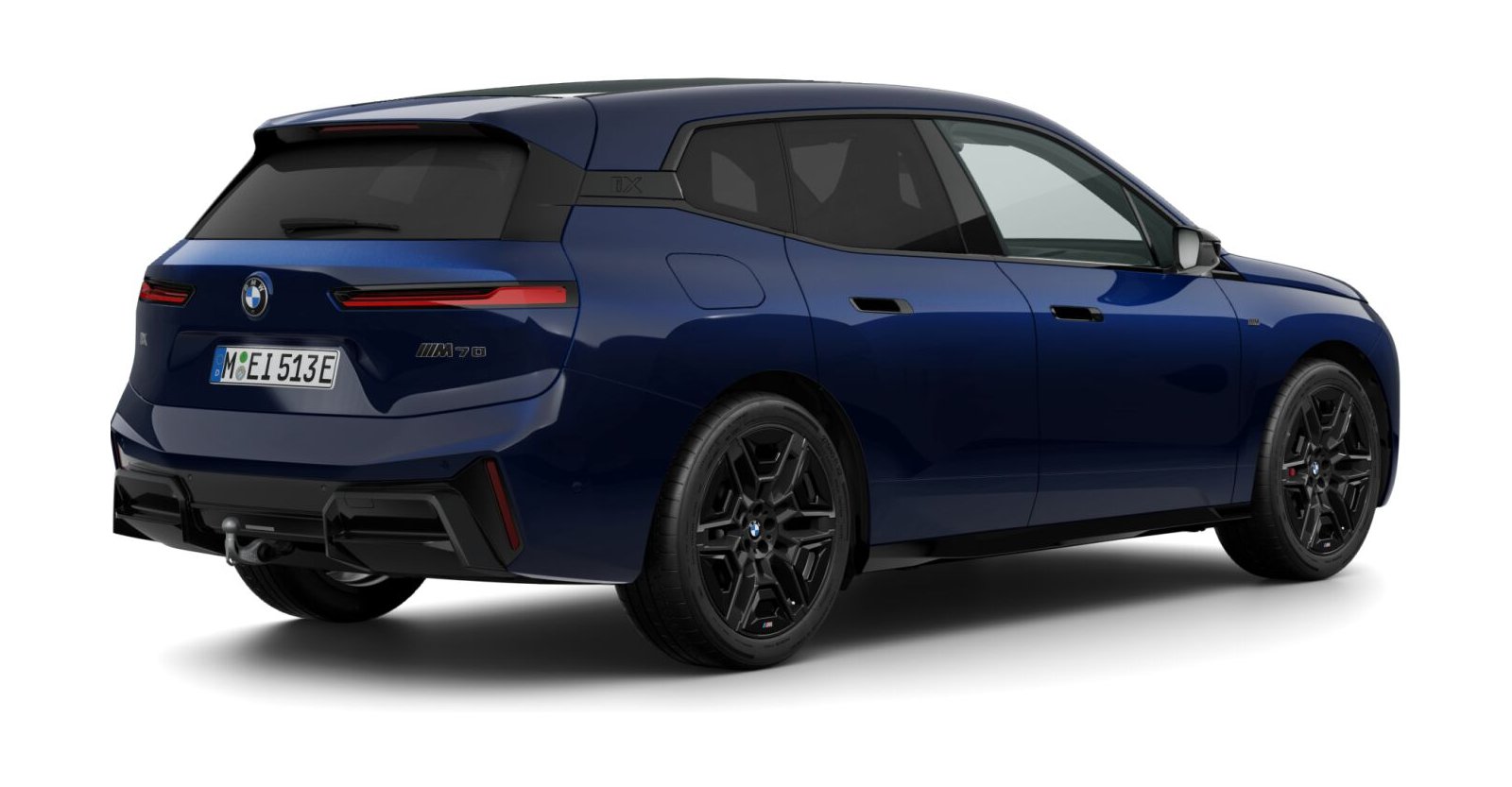 BMW BMW I in Blau von hinten