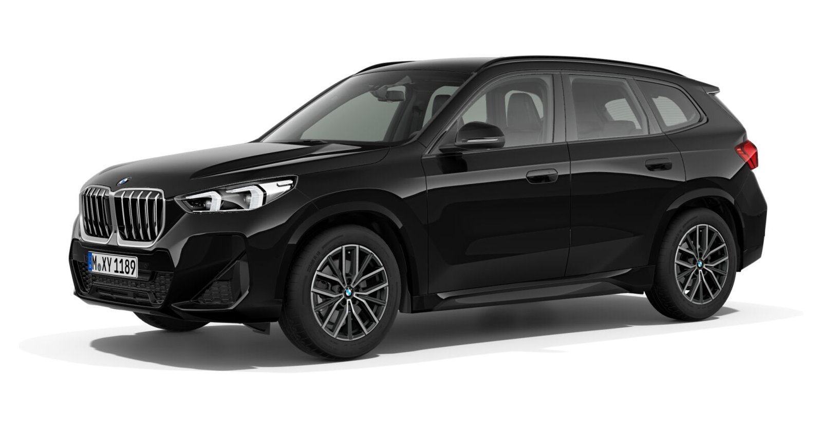 BMW X1 xDrive23i in Schwarz von vorne BMW X1 xDrive23i in Schwarz von vorne