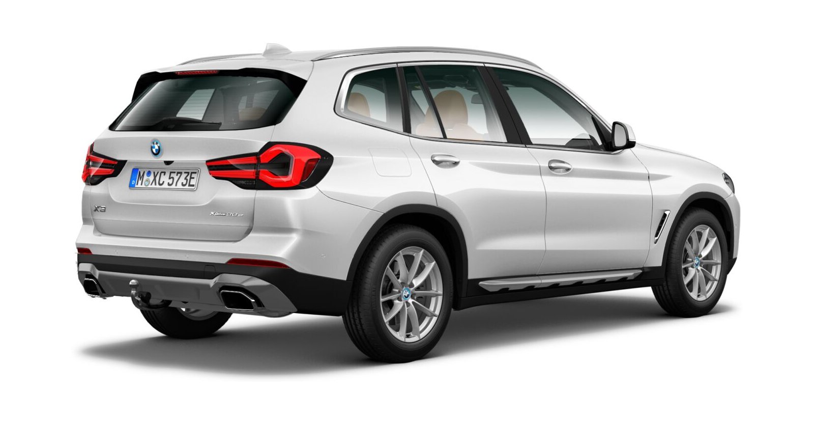 BMW BMW X in Weiß von hinten BMW BMW X in Weiß von hinten